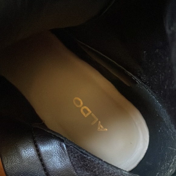 ALDO Aurella black Boots booties size 8 4” lucite heel - Picture 9 of 13